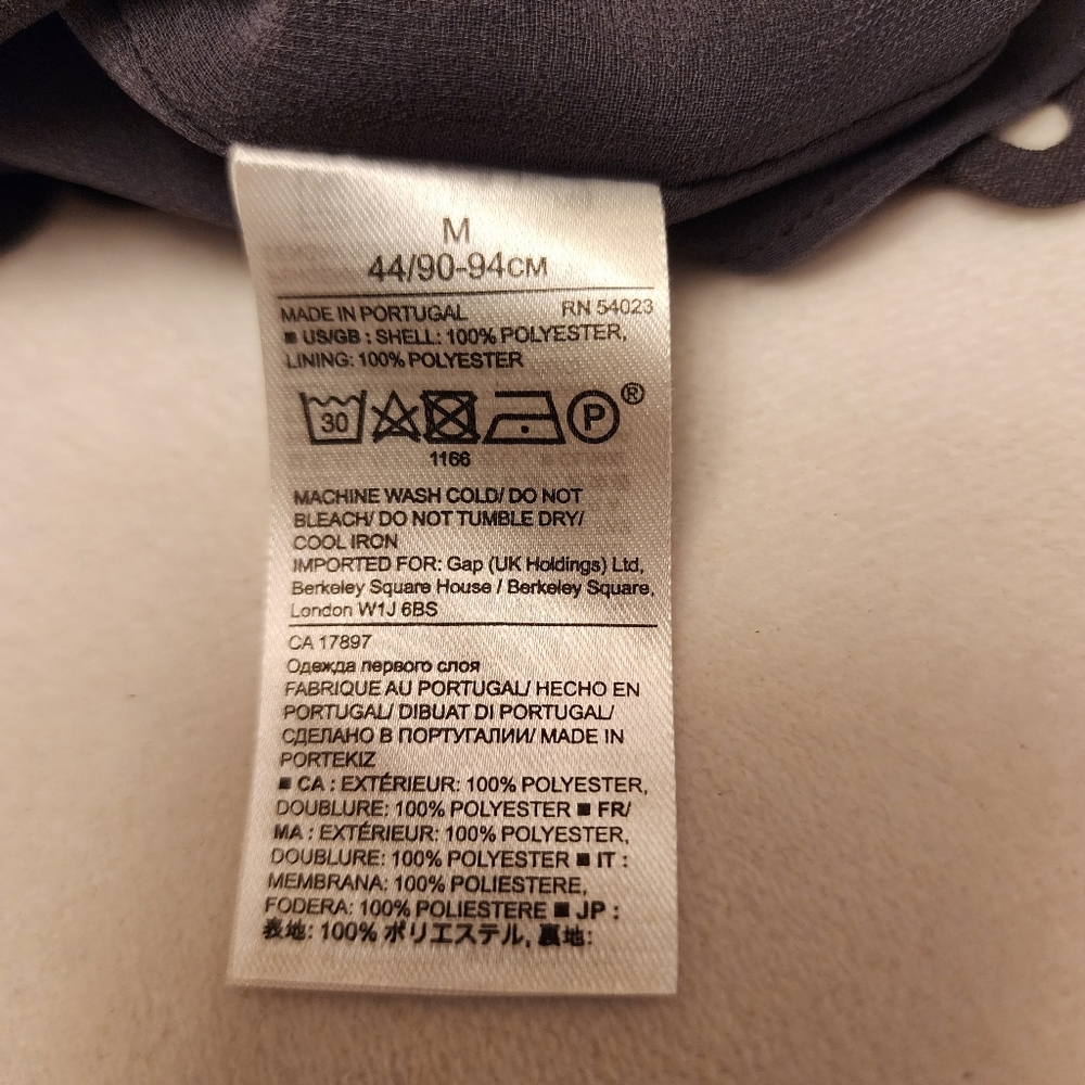 Banana Republic Gray Laser Cut Short Sleeve Blouse - Picture 11 of 12